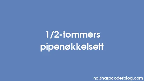1/2-tommers pipenøkkelsett - Thumbnail