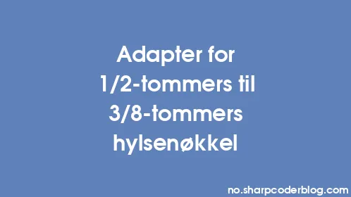 Adapter for 1/2-tommers til 3/8-tommers hylsenøkkel - Thumbnail