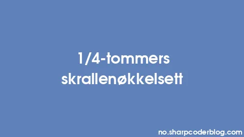 1/4-tommers skrallenøkkelsett - Thumbnail
