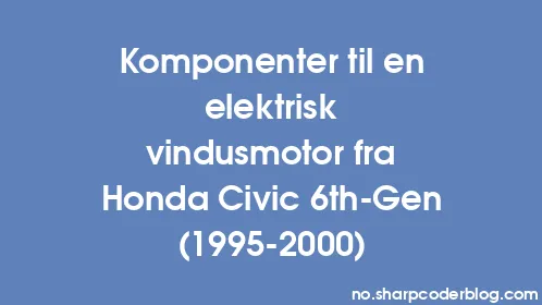 Komponenter til en elektrisk vindusmotor fra Honda Civic 6th-Gen (1995-2000) - Thumbnail