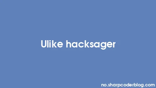 Ulike hacksager - Thumbnail