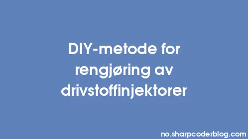 DIY-metode for rengjøring av drivstoffinjektorer - Thumbnail