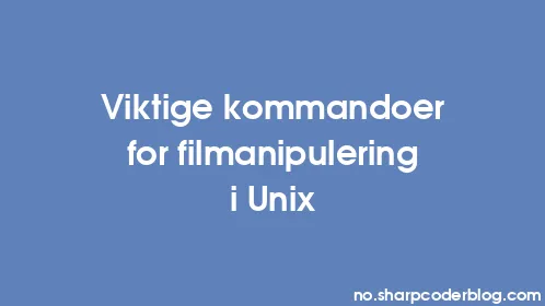 Viktige kommandoer for filmanipulering i Unix - Thumbnail