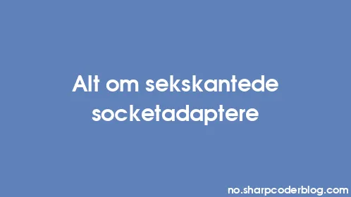 Alt om sekskantede socketadaptere - Thumbnail