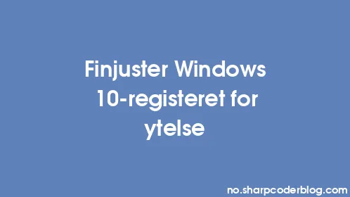Finjuster Windows 10-registeret for ytelse - Thumbnail