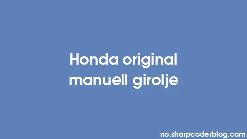 Honda original manuell girolje - Thumbnail