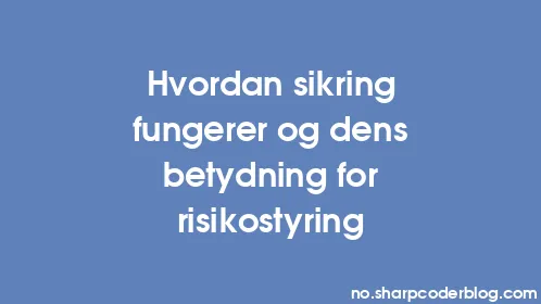 Hvordan sikring fungerer og dens betydning for risikostyring - Thumbnail