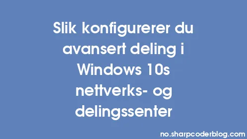 Slik konfigurerer du avansert deling i Windows 10s nettverks- og delingssenter - Thumbnail