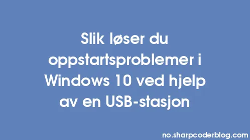 Slik løser du oppstartsproblemer i Windows 10 ved hjelp av en USB-stasjon - Thumbnail