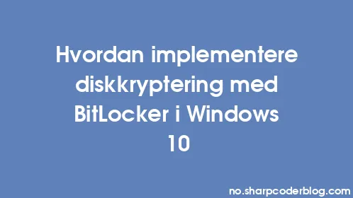 Hvordan implementere diskkryptering med BitLocker i Windows 10 - Thumbnail