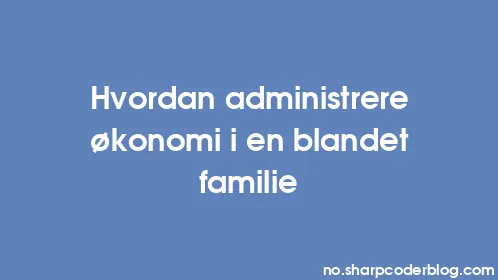 Hvordan administrere økonomi i en blandet familie - Thumbnail