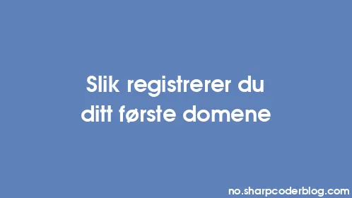Slik registrerer du ditt første domene - Thumbnail