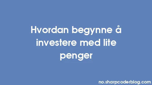 Hvordan begynne å investere med lite penger - Thumbnail