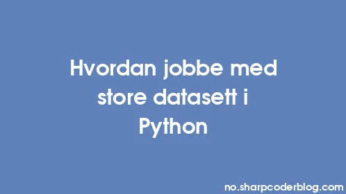 Hvordan jobbe med store datasett i Python - Thumbnail