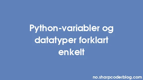 Python-variabler og datatyper forklart enkelt - Thumbnail