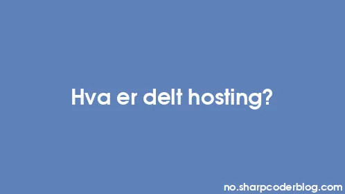Hva er delt hosting? - Thumbnail