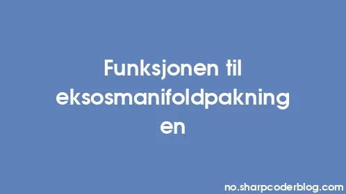 Funksjonen til eksosmanifoldpakningen - Thumbnail