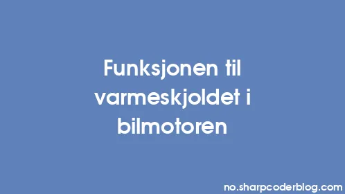 Funksjonen til varmeskjoldet i bilmotoren - Thumbnail