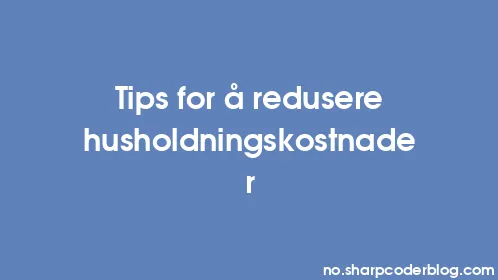 Tips for å redusere husholdningskostnader - Thumbnail