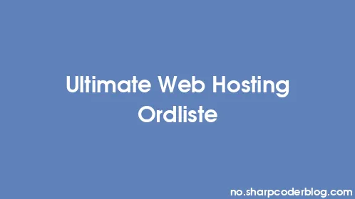 Ultimate Web Hosting Ordliste - Thumbnail