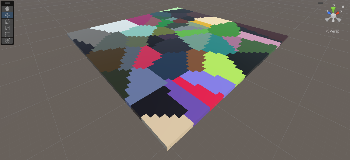 Voronoi-diagram i Unity.