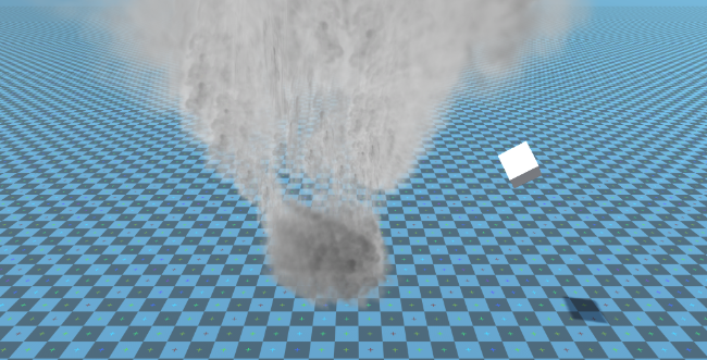 Kube trukket inn av tornadoen.