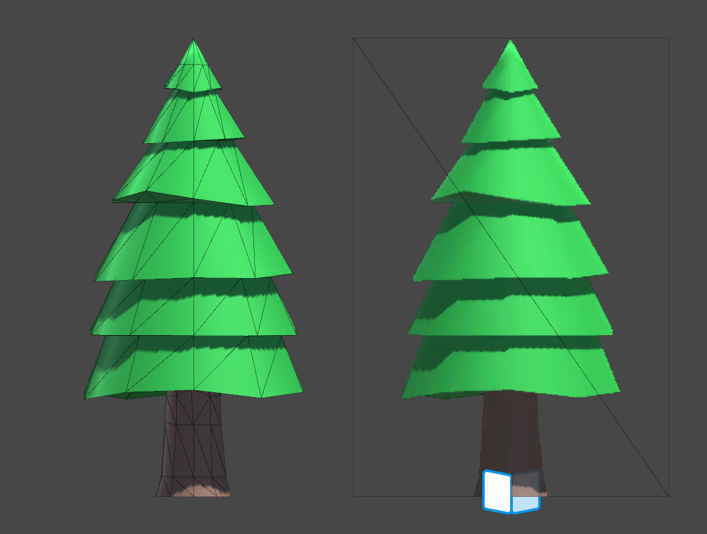 Billboard Mage 1.0 Pine Tree 3D-modell til en quad mesh